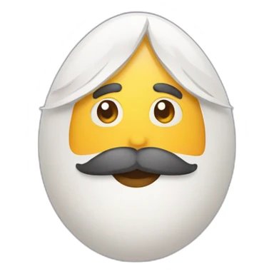 Huevo con barba  sticker
