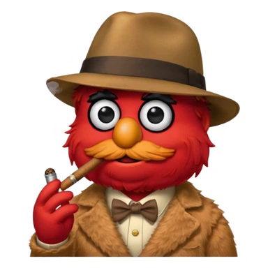 elmo smoking in an gangster sticker