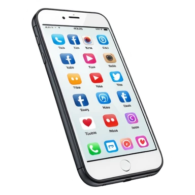 Smartphone with social media apps 2007 sticker