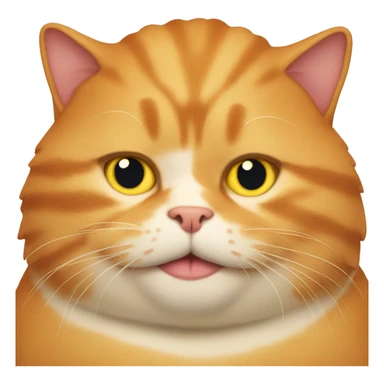 A fat ginger cat with a big feast  sticker