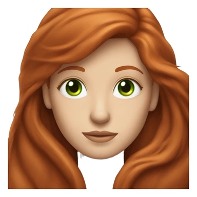 long-haired redhead woman with green eyes, horse back riding sticker