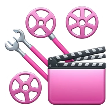 cinema pink tools sticker
