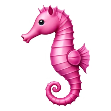 Pink light sea horse sticker