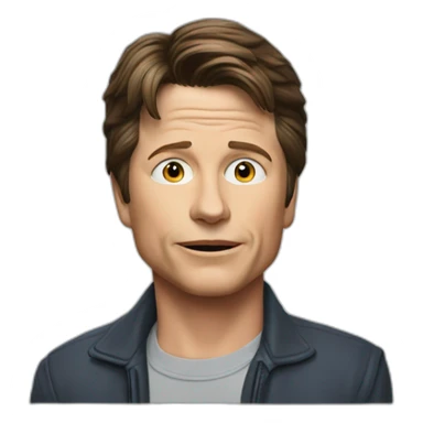 michael j fox sticker
