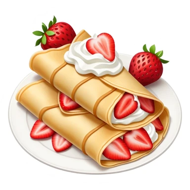 Strawberry crepes sticker