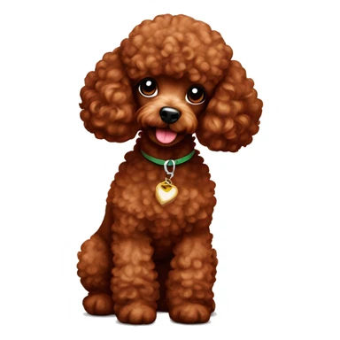reddish brown girl mini poodle sticker