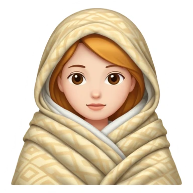 female covered in blanket sticker