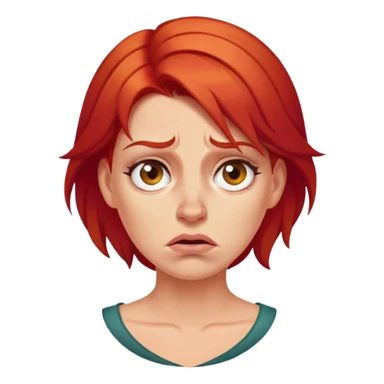 🤨+😠+👩🏼‍🦰 less angry more disgusted  sticker