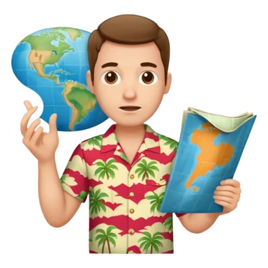 confused tourist sticker