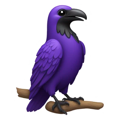 Purple raven celebrating sticker