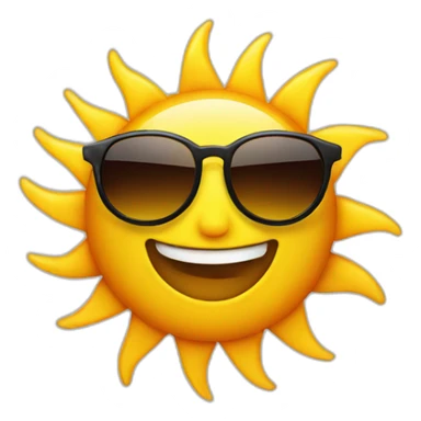 sun wearing sunglasses  sticker