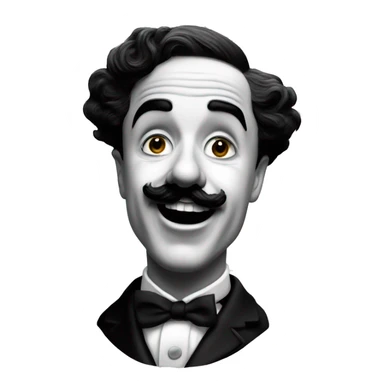 charlie chaplin qui tire la langue sticker