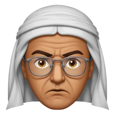 Árabe enojado con lentes.belico sticker