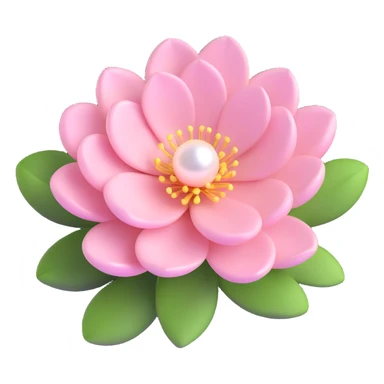 Pearl light pink flower sticker
