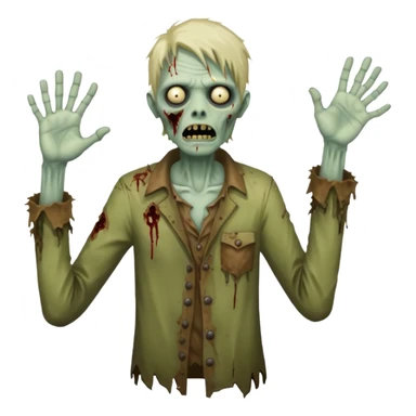 Zombie with ring overhead  sticker