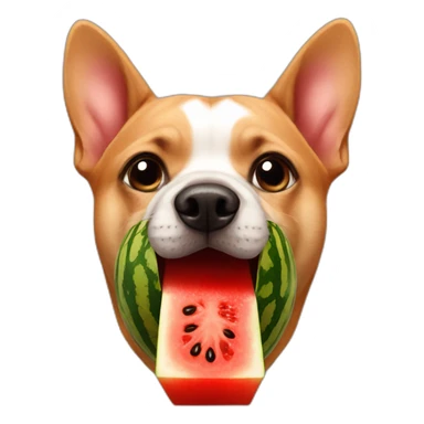 watermelon dog sticker