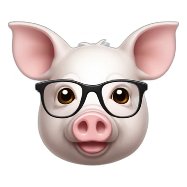 Cochon avec lunettes de solei sticker