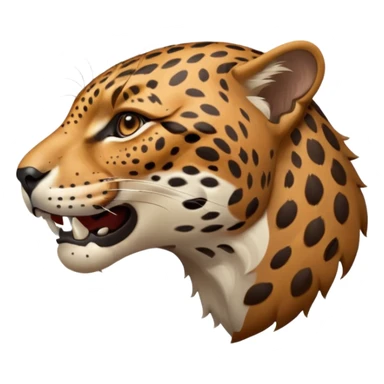 Jaguar with side profile and teeth sticker