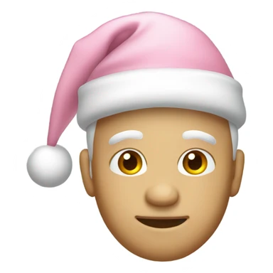 light pink santa hat sticker