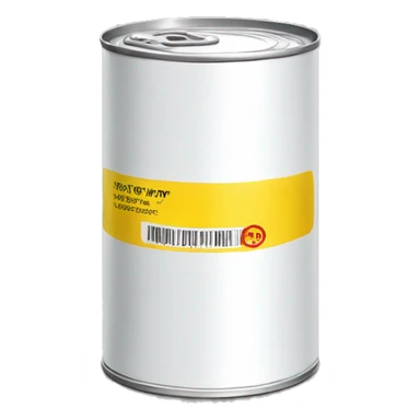 can with very plain yellow label sticker