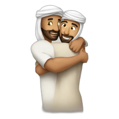 Pape et arab hug sticker