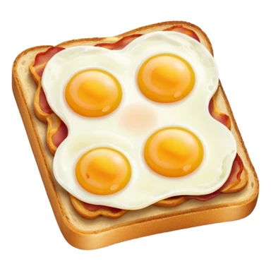 Egg and bacon toast sticker