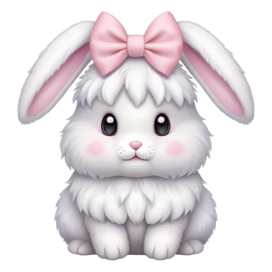 bunny with bows sticker