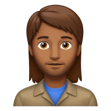 Chico moreno de pelo lacio sticker