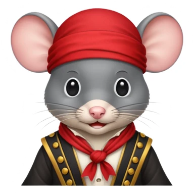 Mouse dressed as pirate sticker