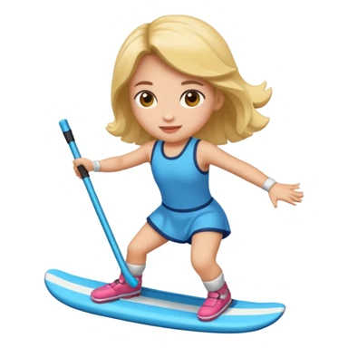 Uma menina fazendo skiker  sticker