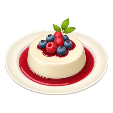 panna cotta on dish sticker