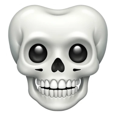 tooth skull shaped sticker