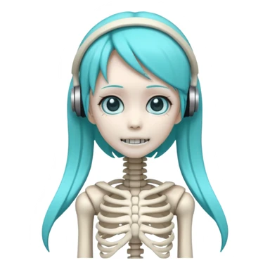 Hatsune miku skeleton sticker