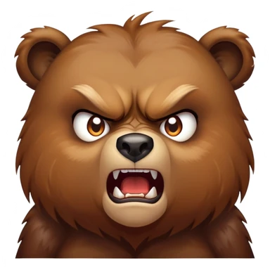 Angry girl bear sticker