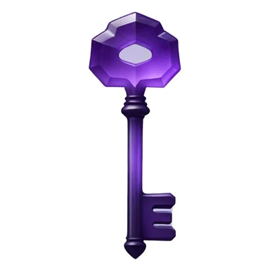glassy amethyst key sticker