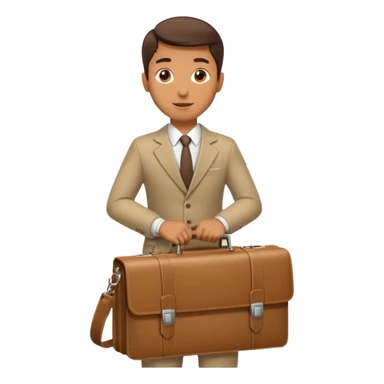 hombre elegante con maletin sticker