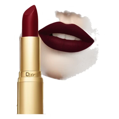 dark red Dior lipstick sticker