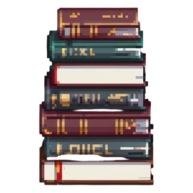 stack of books sticker
