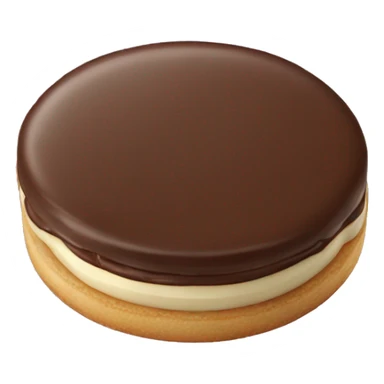 alfajor cubierto completamente en chocolate  sticker