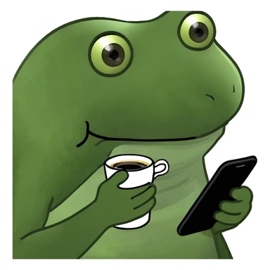 Phone with coffee  sticker