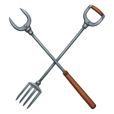 a close up pitchfork sticker