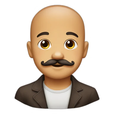 Baby mustache sticker