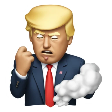 Donald Trump farting  sticker