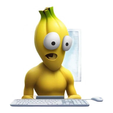 Fortnite Peely watching youtube sticker