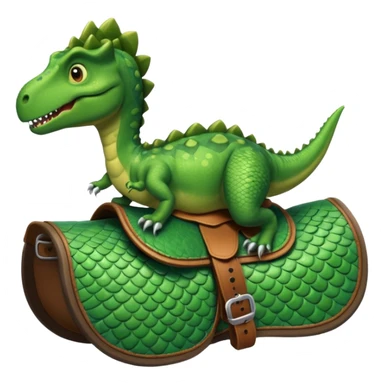 Dinosaur in saddle, pov sticker