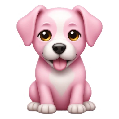 cute pink dog sticker