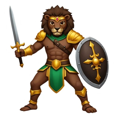 León guerrero luchando  sticker