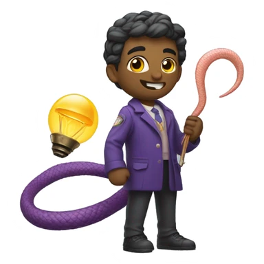 Lâmpada mágica e uma cobra sticker