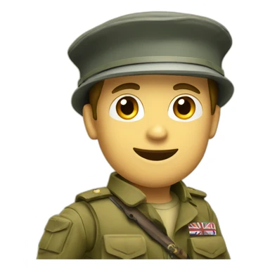 British army soldier pointing sticker