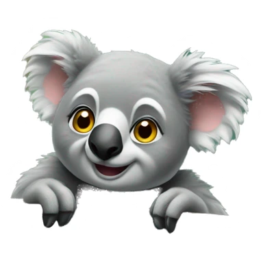 Gruff Koala climbing drag racing sticker